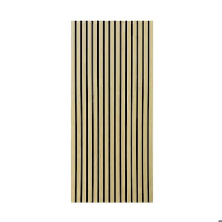 Ejoy Acoustic Slat Wood Wall Cladding Panel With Real Wood Skin Veneer, 94.5in x 24in x 0.8in ACPRW002-ManchuAsh